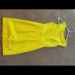 J. Crew Yellow lace dress